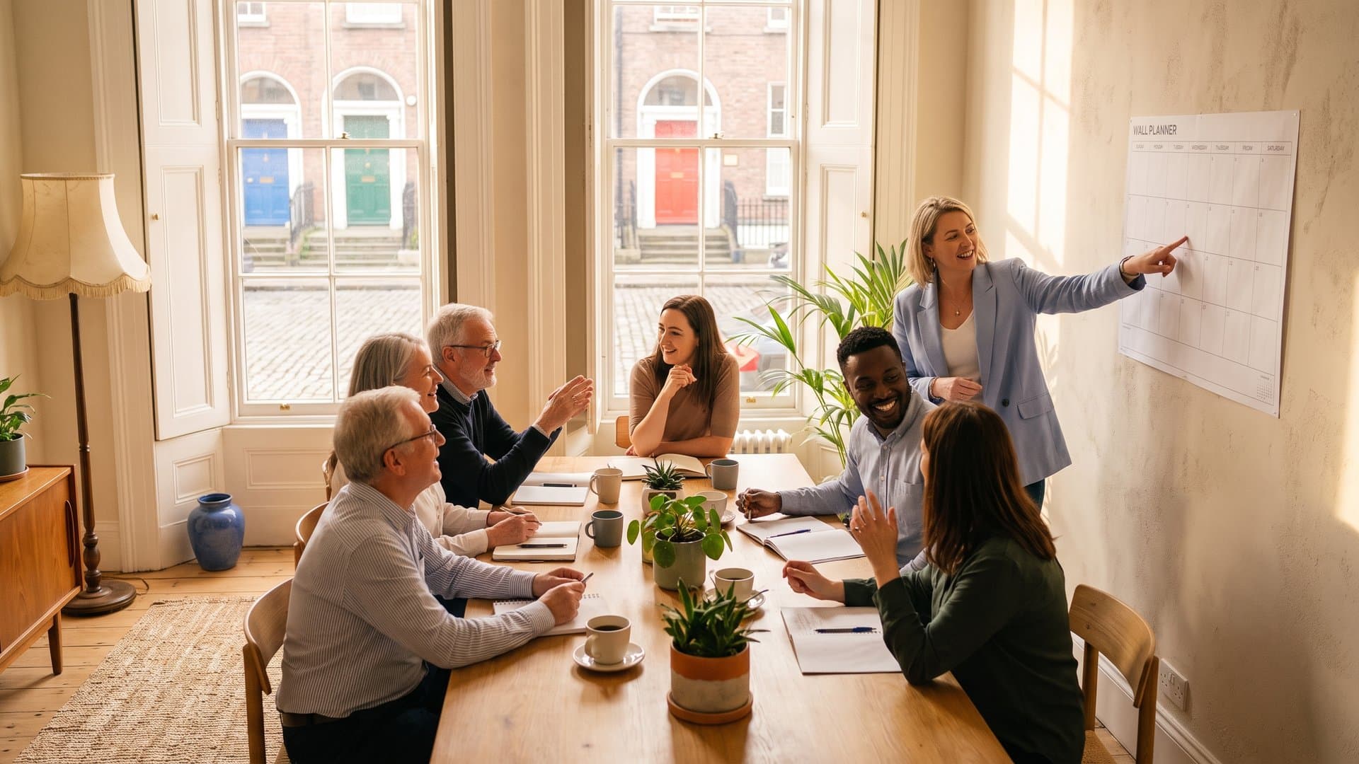 The operations team of a multi-site dental group in a meeting